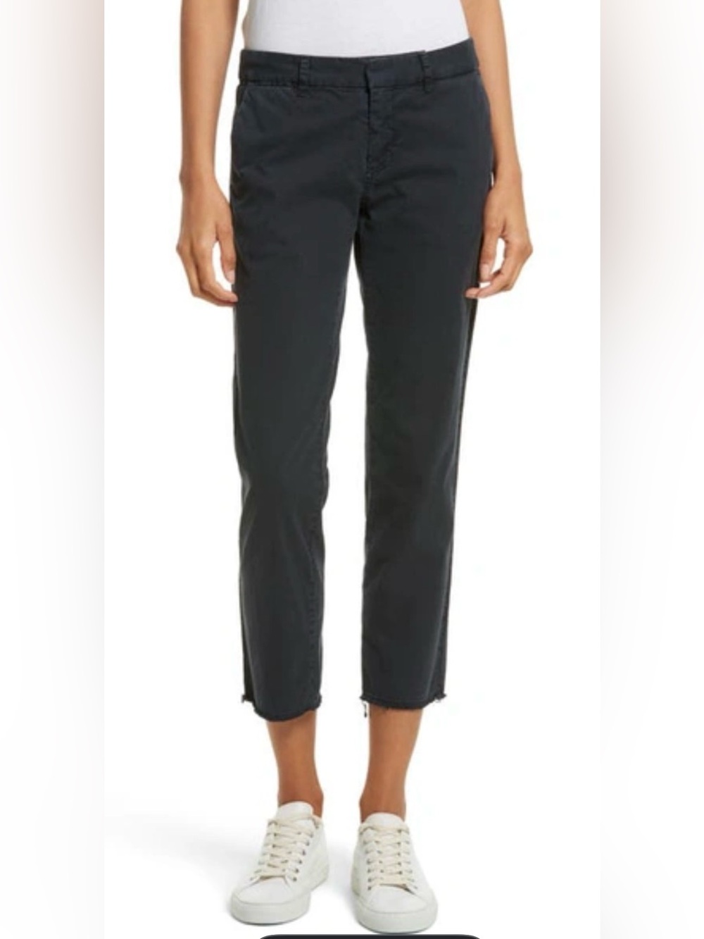 Nili Lotan Navy Straight-Leg Trousers